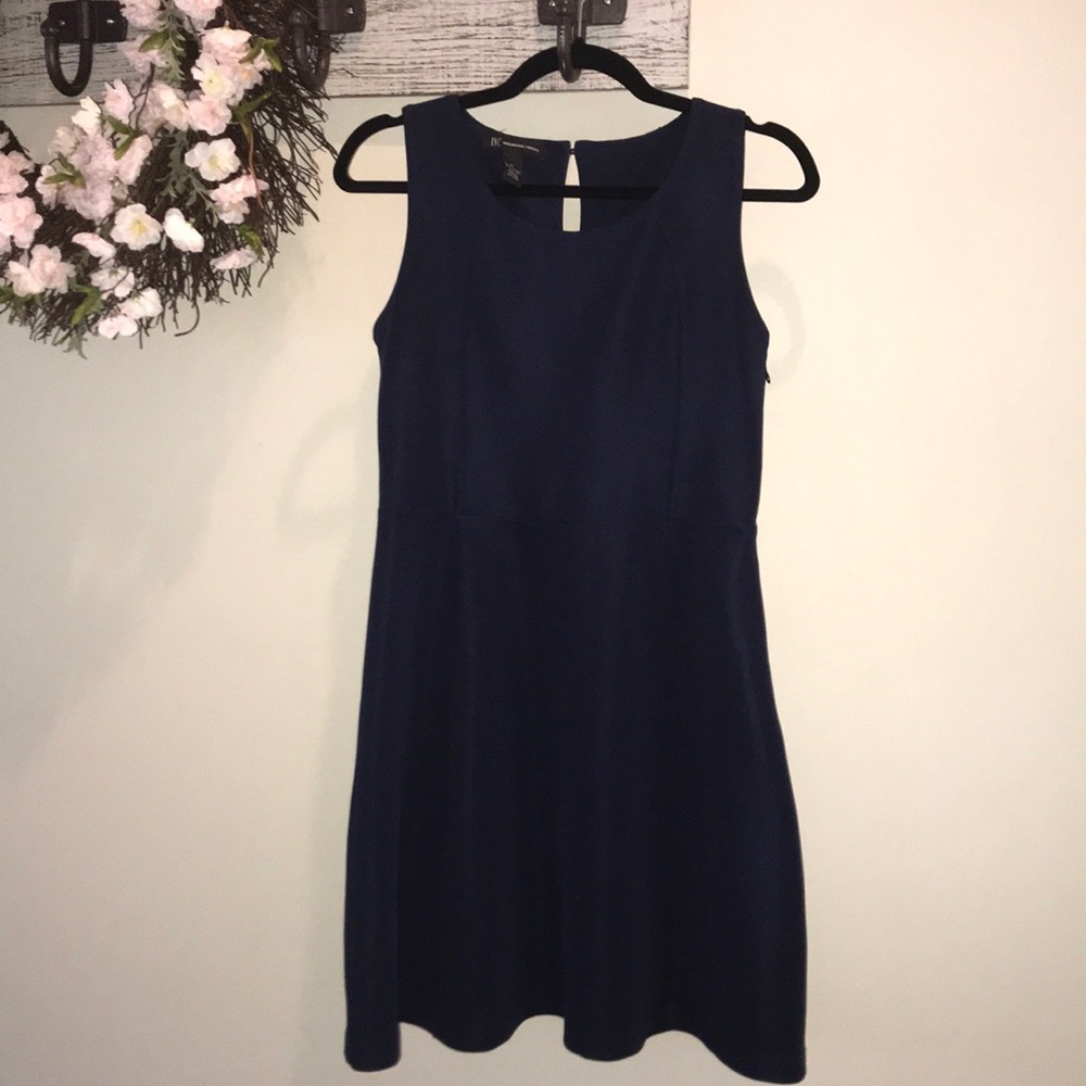 INC Navy A-Line Dress